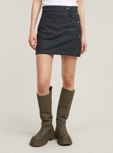 Holiday Button Through Skirt